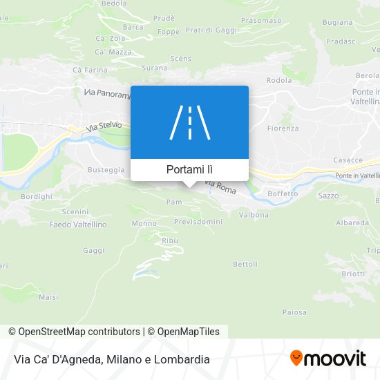 Mappa Via Ca' D'Agneda