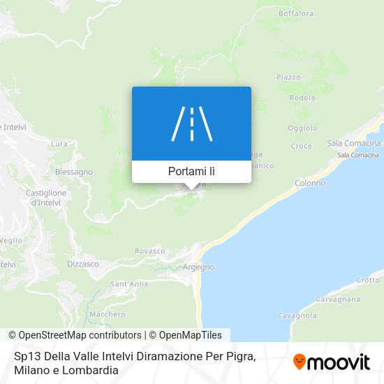Mappa Sp13 Della Valle Intelvi Diramazione Per Pigra