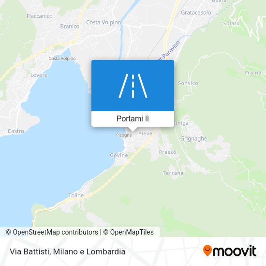 Mappa Via Battisti