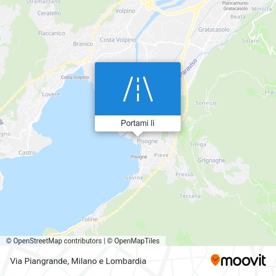 Mappa Via Piangrande