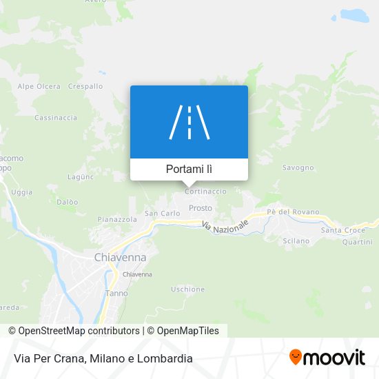 Mappa Via Per Crana