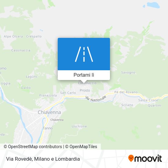 Mappa Via Rovedè