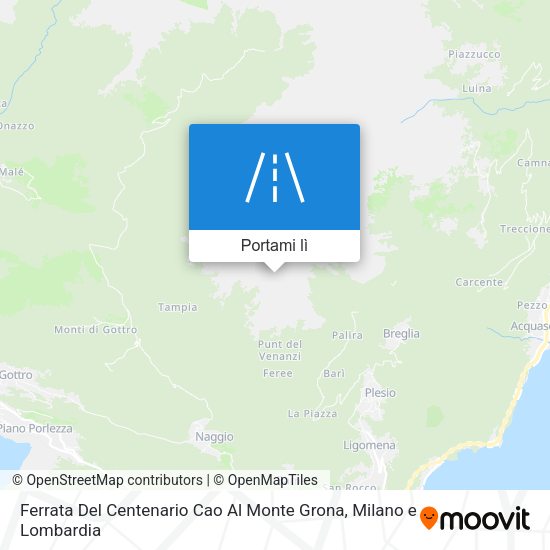 Mappa Ferrata Del Centenario Cao Al Monte Grona
