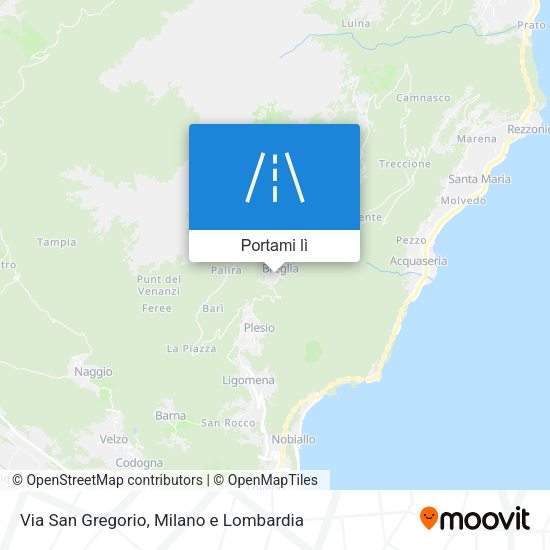 Mappa Via San Gregorio