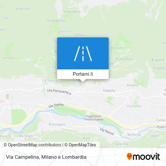 Mappa Via Campelina
