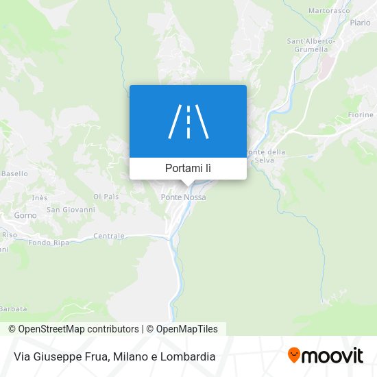Mappa Via Giuseppe Frua