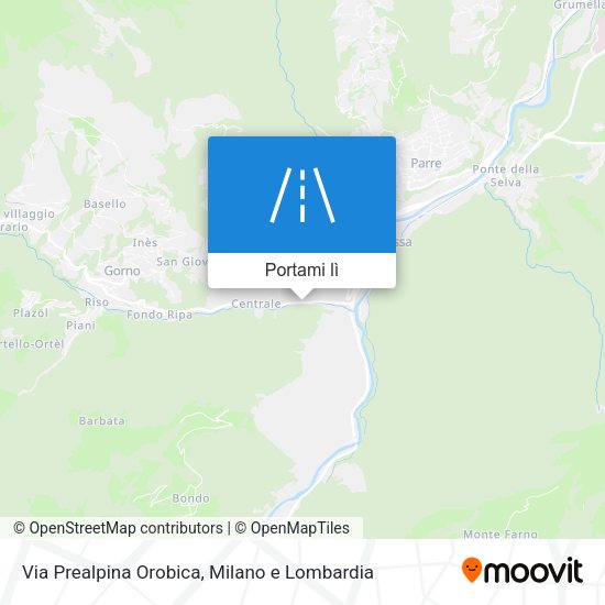 Mappa Via Prealpina Orobica
