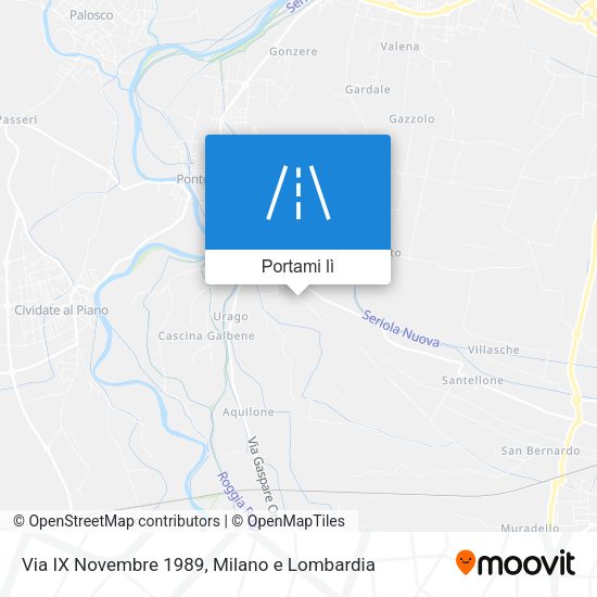 Mappa Via IX Novembre 1989