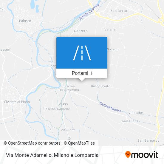 Mappa Via Monte Adamello