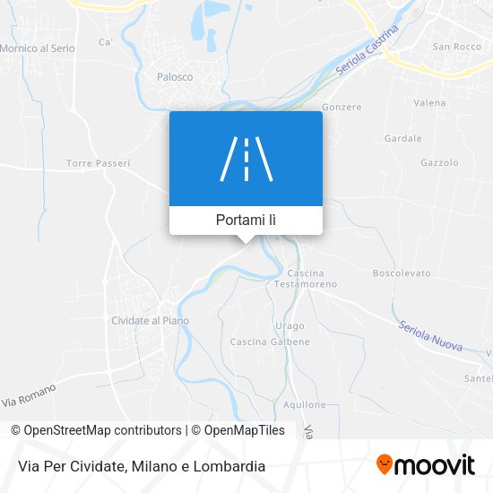 Mappa Via Per Cividate