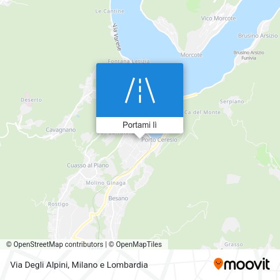 Mappa Via Degli Alpini