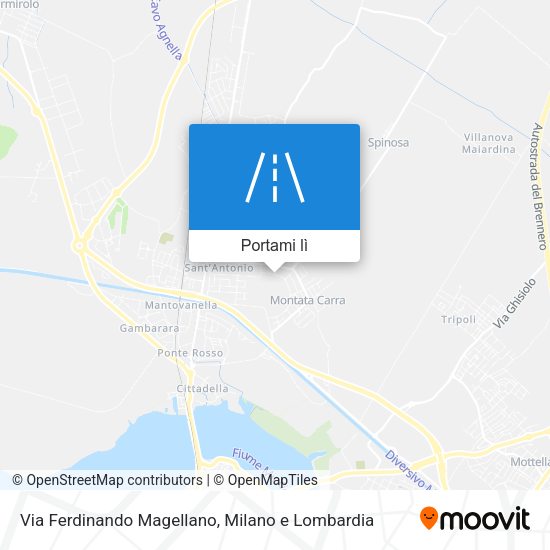 Mappa Via Ferdinando Magellano