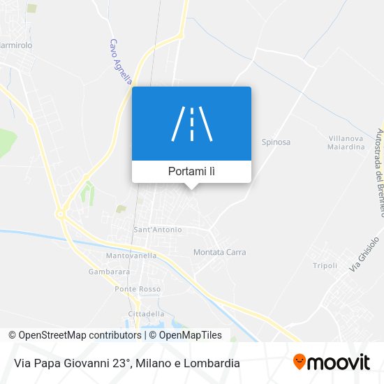 Mappa Via Papa Giovanni 23°