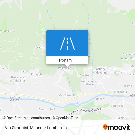 Mappa Via Simonini