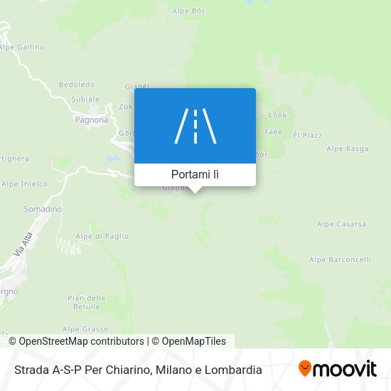 Mappa Strada A-S-P Per Chiarino