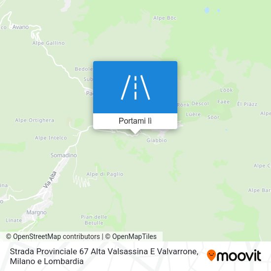 Mappa Strada Provinciale 67 Alta Valsassina E Valvarrone