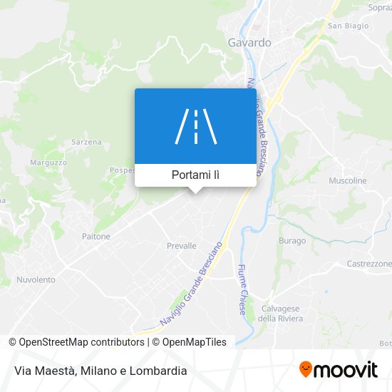 Mappa Via Maestà