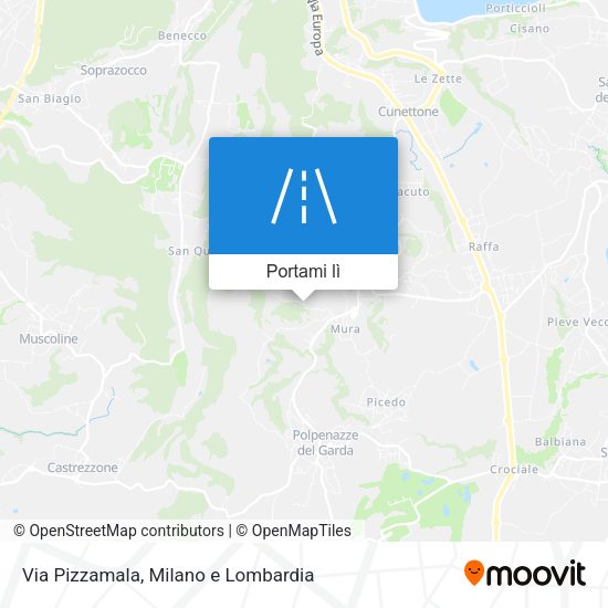 Mappa Via Pizzamala