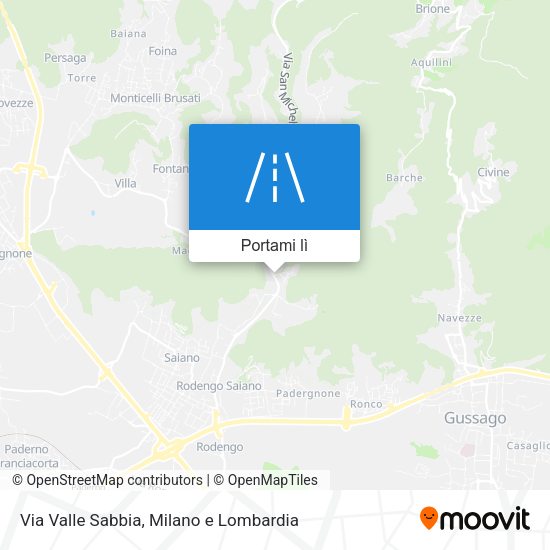 Mappa Via Valle Sabbia