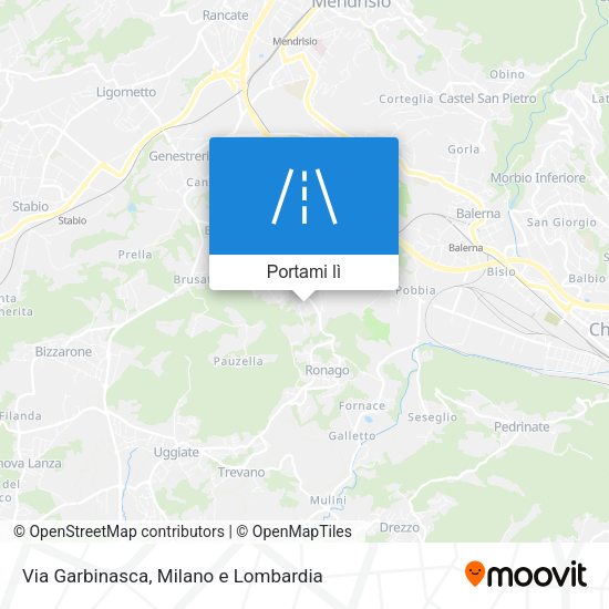 Mappa Via Garbinasca
