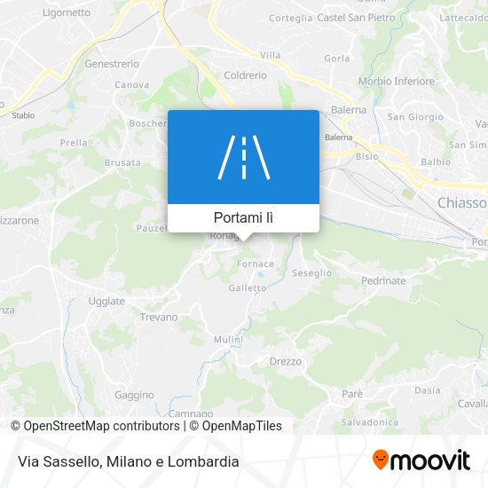 Mappa Via Sassello