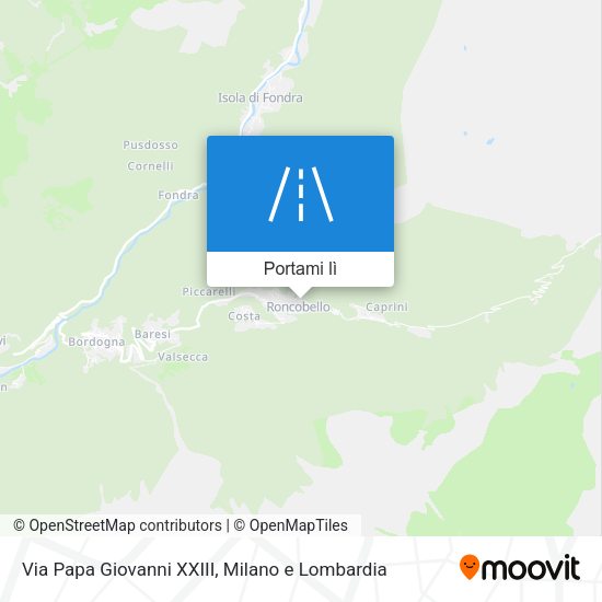 Mappa Via Papa Giovanni XXIII
