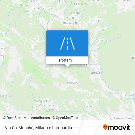 Mappa Via Ca' Moschè