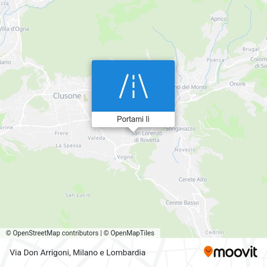 Mappa Via Don Arrigoni