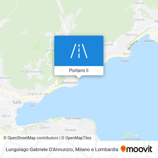 Mappa Lungolago Gabriele D'Annunzio