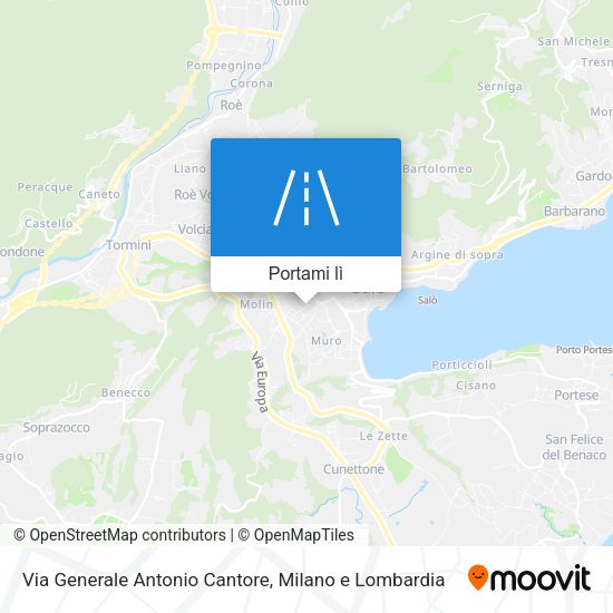Mappa Via Generale Antonio Cantore