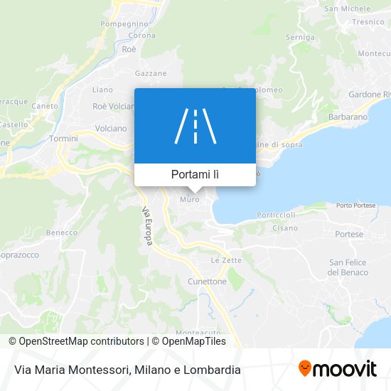Mappa Via Maria Montessori