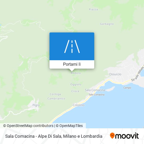 Mappa Sala Comacina - Alpe Di Sala
