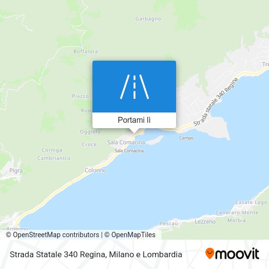 Mappa Strada Statale 340 Regina