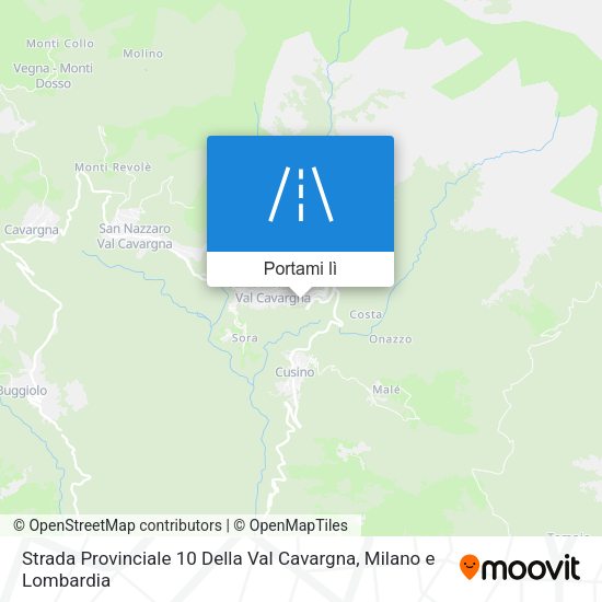 Mappa Strada Provinciale 10 Della Val Cavargna