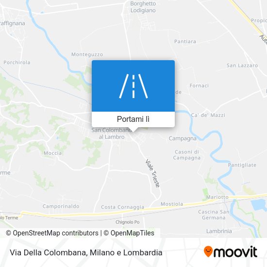 Mappa Via Della Colombana