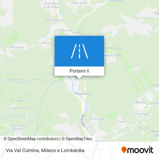 Mappa Via Val Cumina