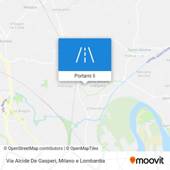Mappa Via Alcide De Gasperi