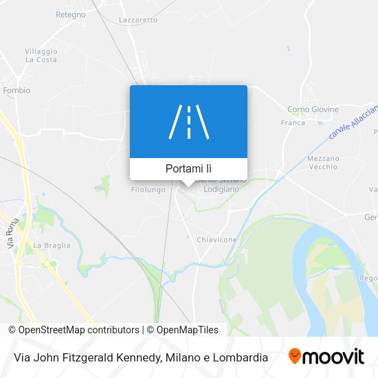 Mappa Via John Fitzgerald Kennedy