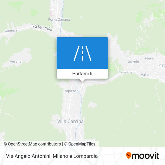 Mappa Via Angelo Antonini