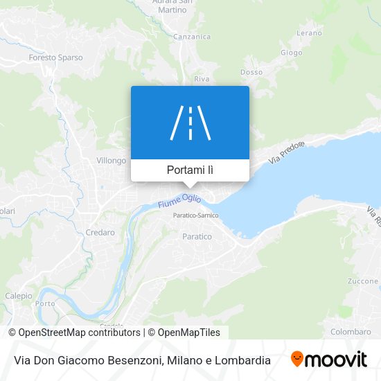Mappa Via Don Giacomo Besenzoni