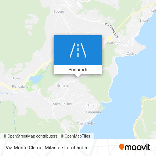 Mappa Via Monte Clemo