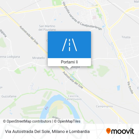Mappa Via Autostrada Del Sole