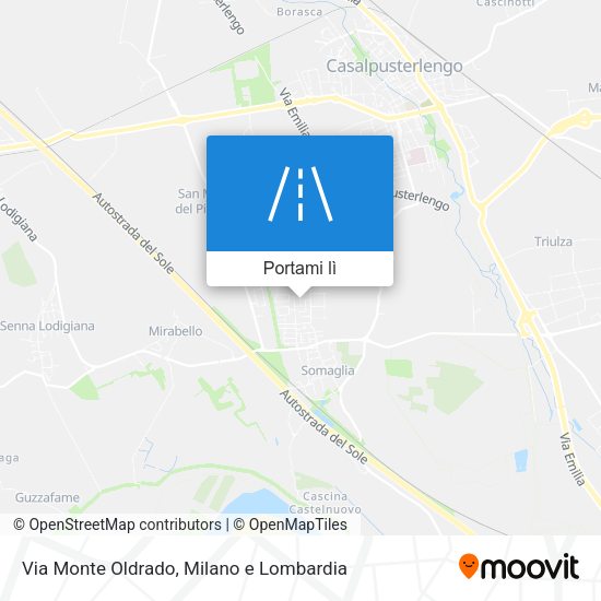 Mappa Via Monte Oldrado