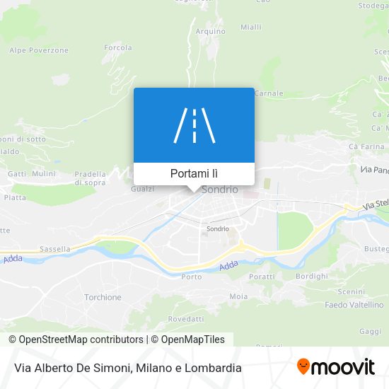 Mappa Via Alberto De Simoni