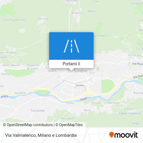 Mappa Via Valmalenco