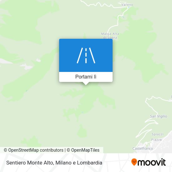 Mappa Sentiero Monte Alto