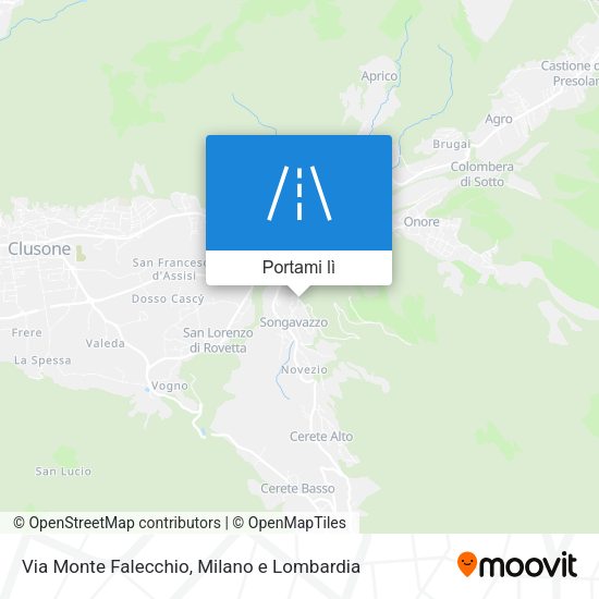 Mappa Via Monte Falecchio