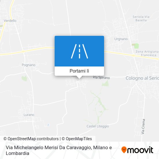 Mappa Via Michelangelo Merisi Da Caravaggio