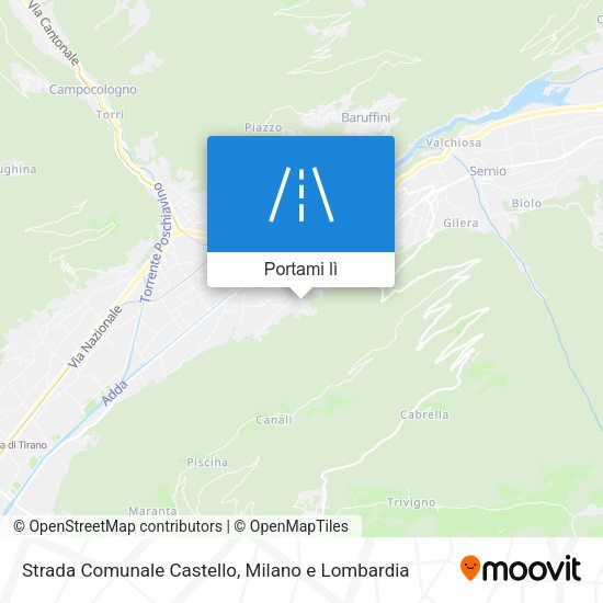 Mappa Strada Comunale Castello