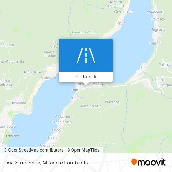 Mappa Via Streccione
